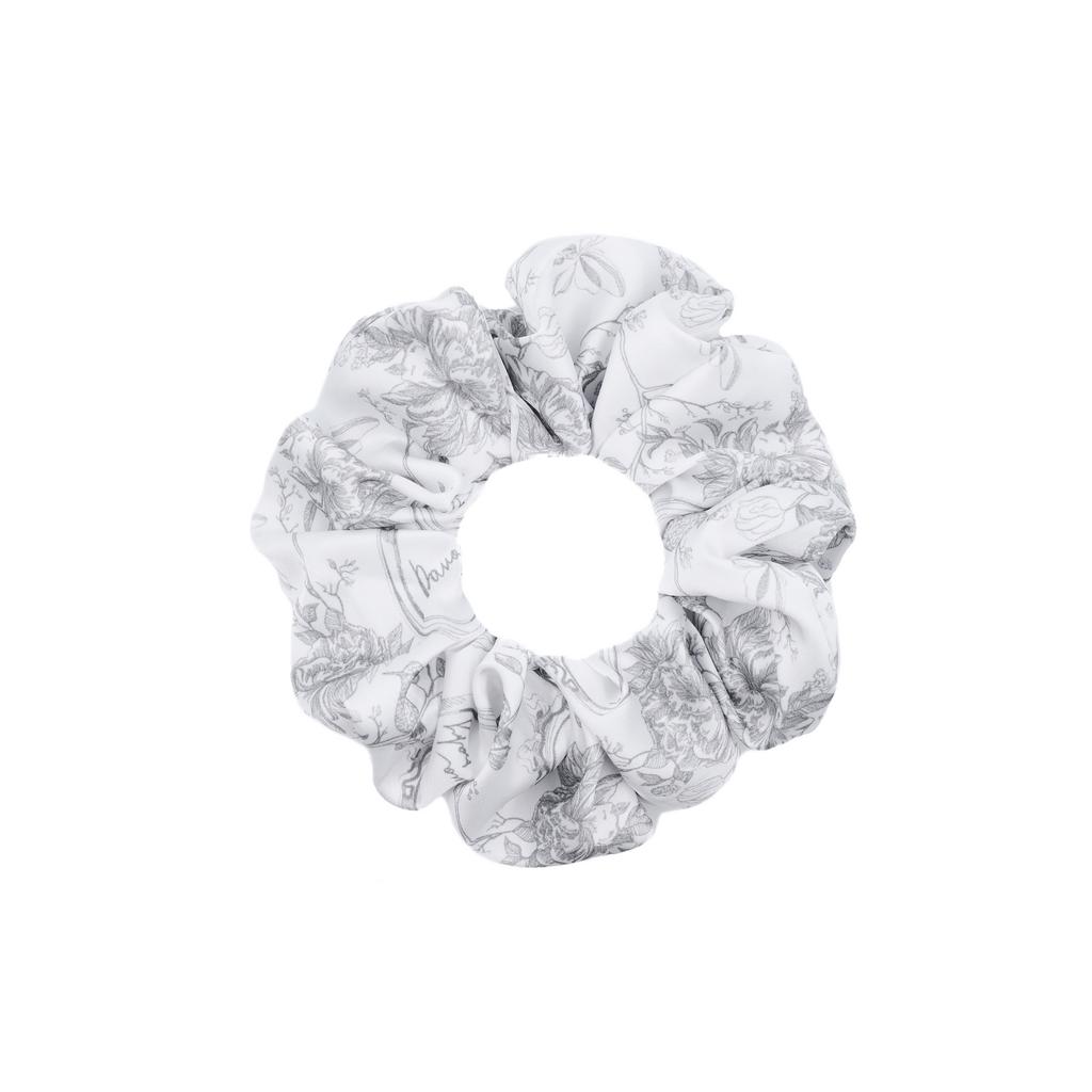 Скранч-резинка шелковая "Vintage Classic" цвет: серый