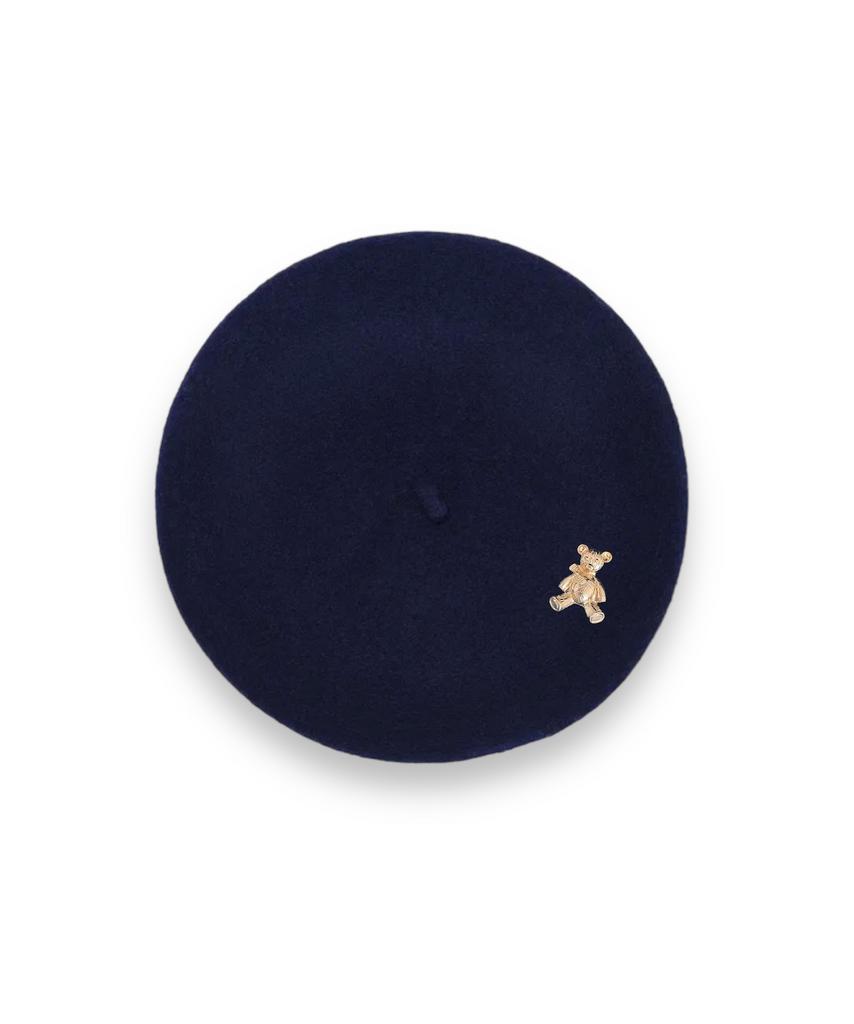 Берет "Золотой мишка" цвет: темно-синий