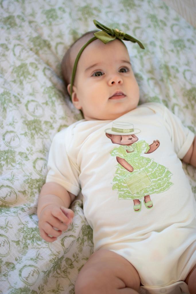 Боди с коротким рукавом Flora цвет фисташковый