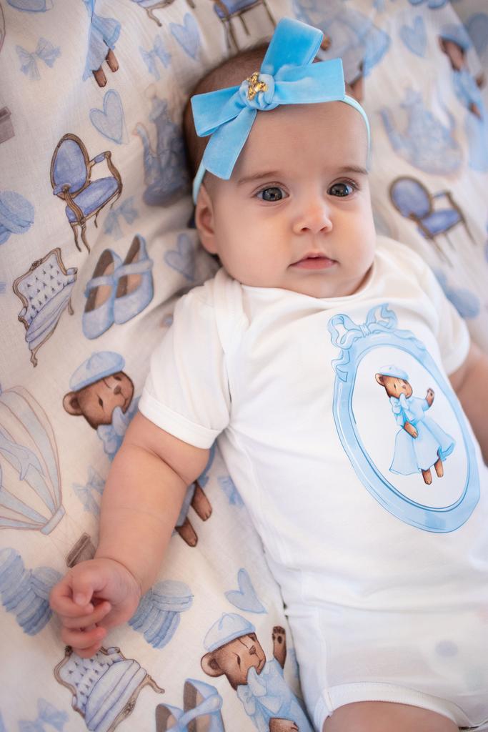 Боди с коротким рукавом Sofia  цвет голубой