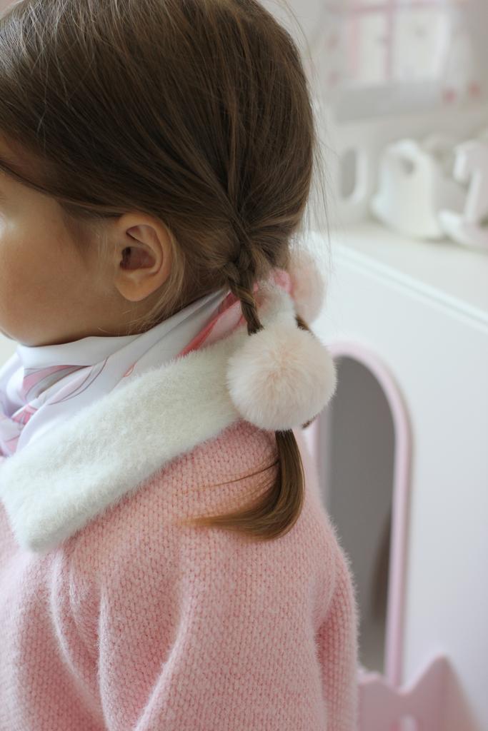 Резинка для волос "Fluffy" цвет: светло-розовый