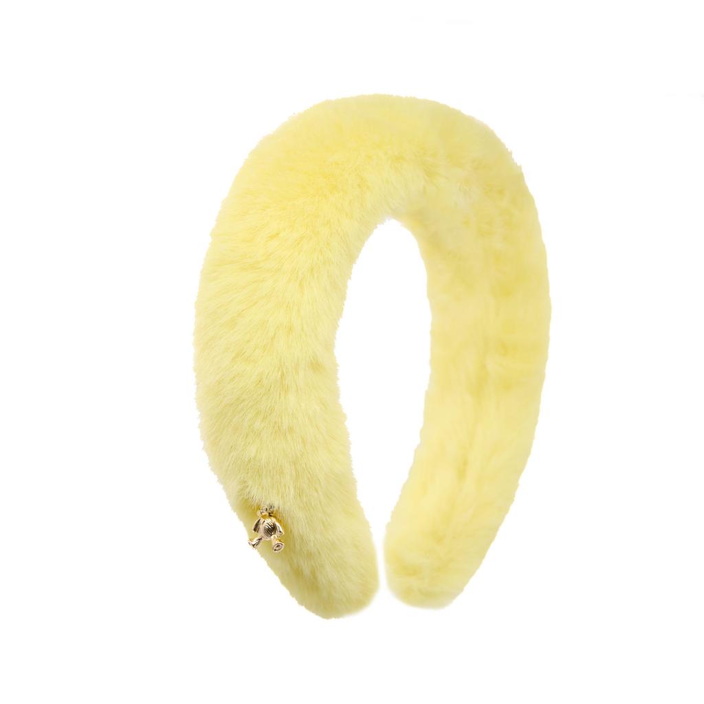 Ободок  "Fluffy" цвет: лимонный