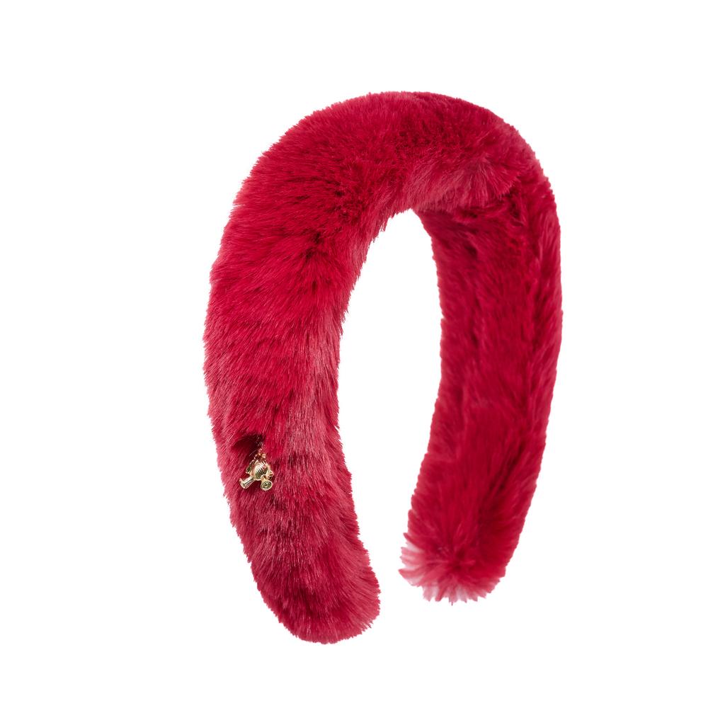 Ободок  "Fluffy" цвет: бордовый