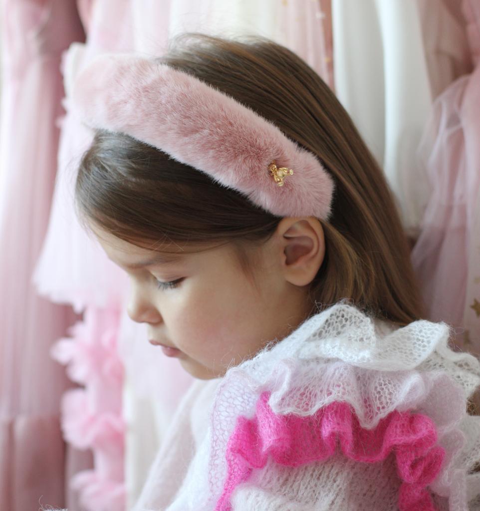 Ободок  "Fluffy" цвет: розовая пудра