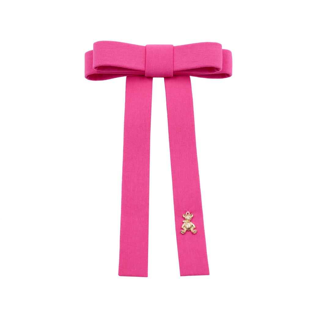 Бант на заколке "Bonny" цвет: ярко-розовый