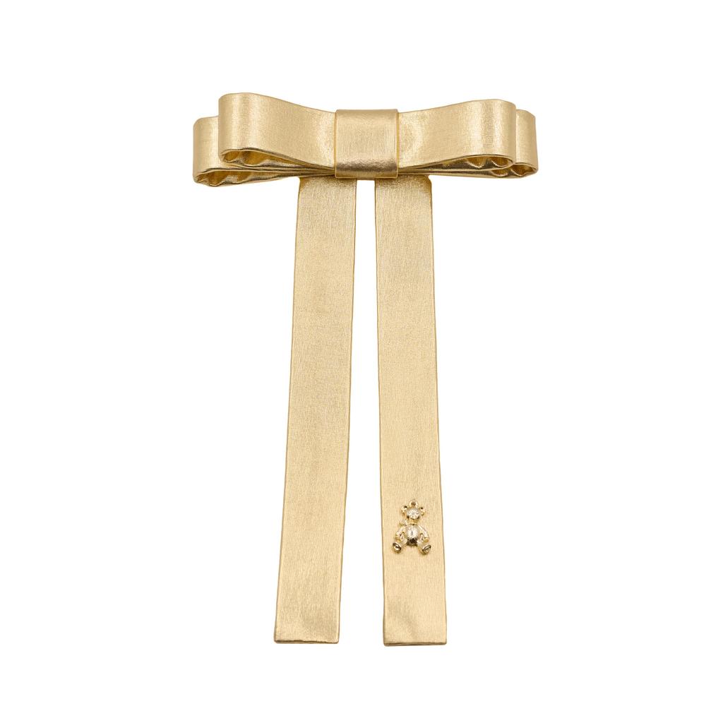 Бант на заколке "Bonny Gold/Bear"