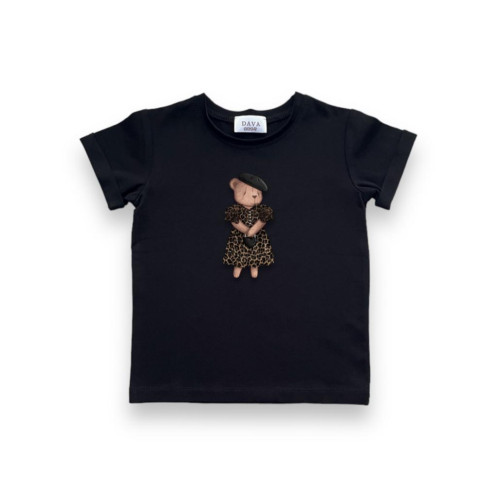 Футболка Monica Leopard цвет: черный