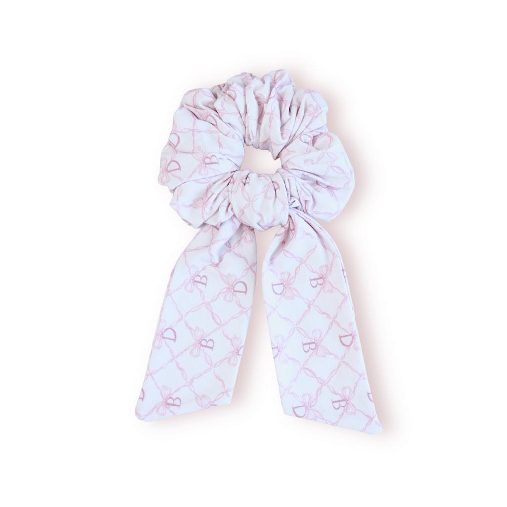 Скранч-резинка с широкими лентами "DAVA" цвет: розовая пудра