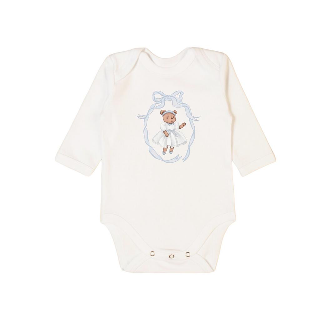 Боди с длинным  рукавом Bonny Vintage цвет голубой