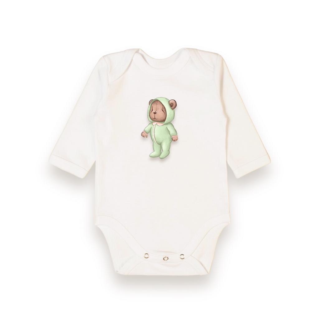 Боди с длинным  рукавом baby Bonny цвет фисташковый