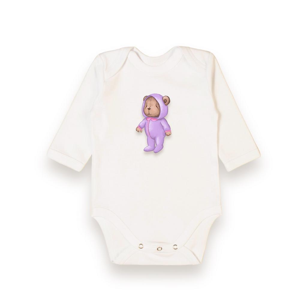 Боди с длинным  рукавом baby Bonny цвет сиреневый