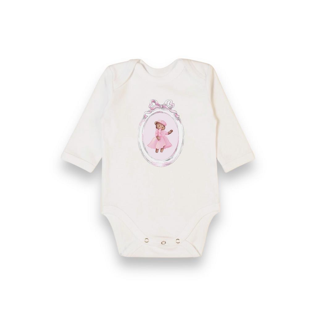 Боди с длинным рукавом Sofia  цвет розовый