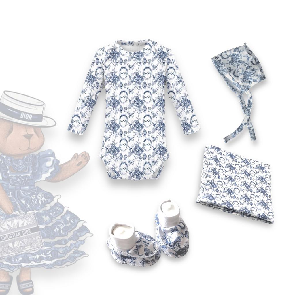 Набор для малышки 4 предмета Classic Vintage цвет:  синий