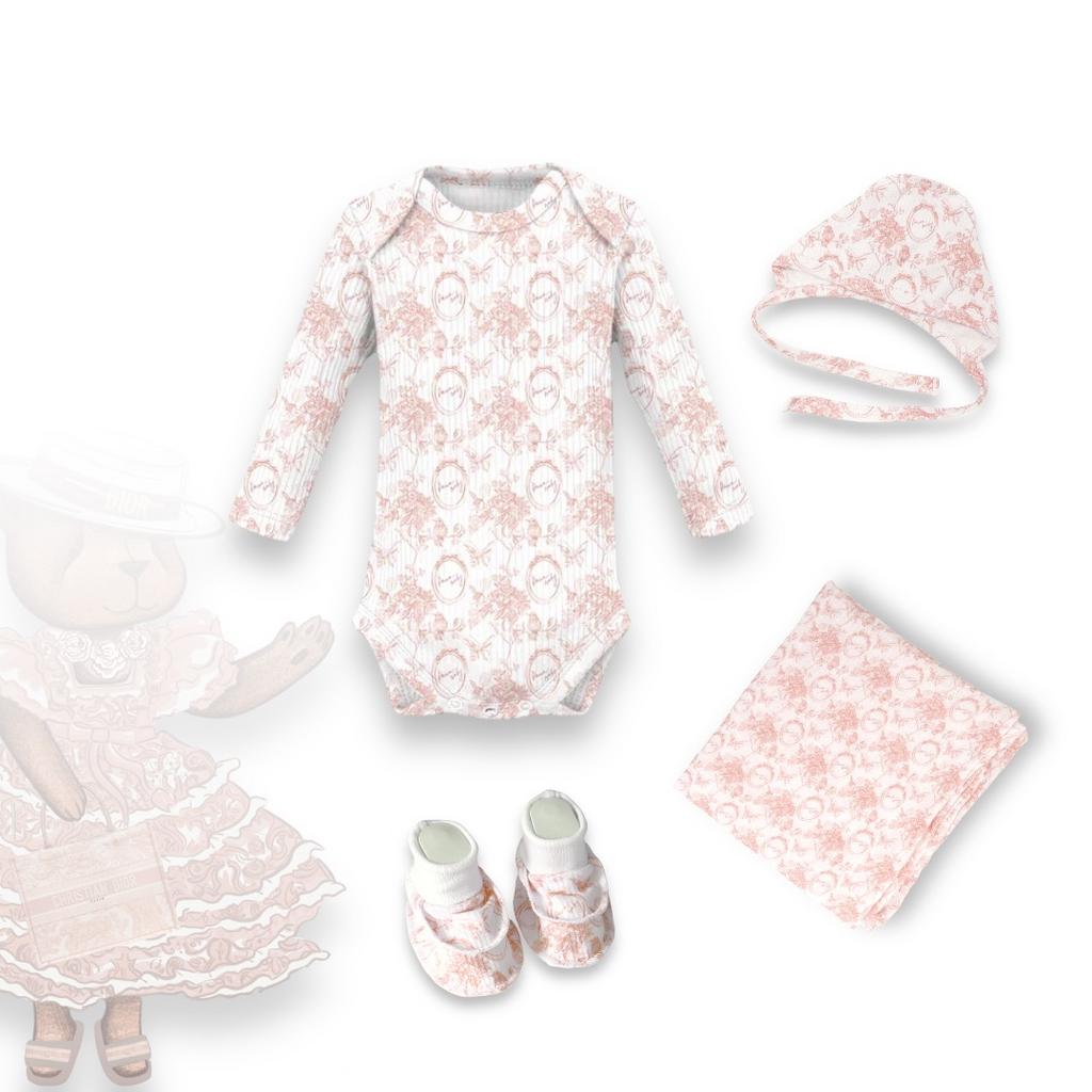 Набор для малышки 4 предмета Classic Vintage цвет:  розовая пудра