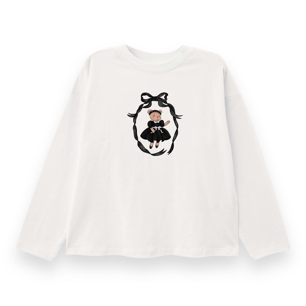 Лонгслив молочный  Bonny Vintage Black