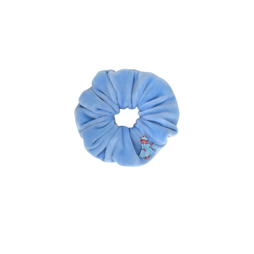 Скранч-резинка велюровая "Sofia" цвет: голубой
