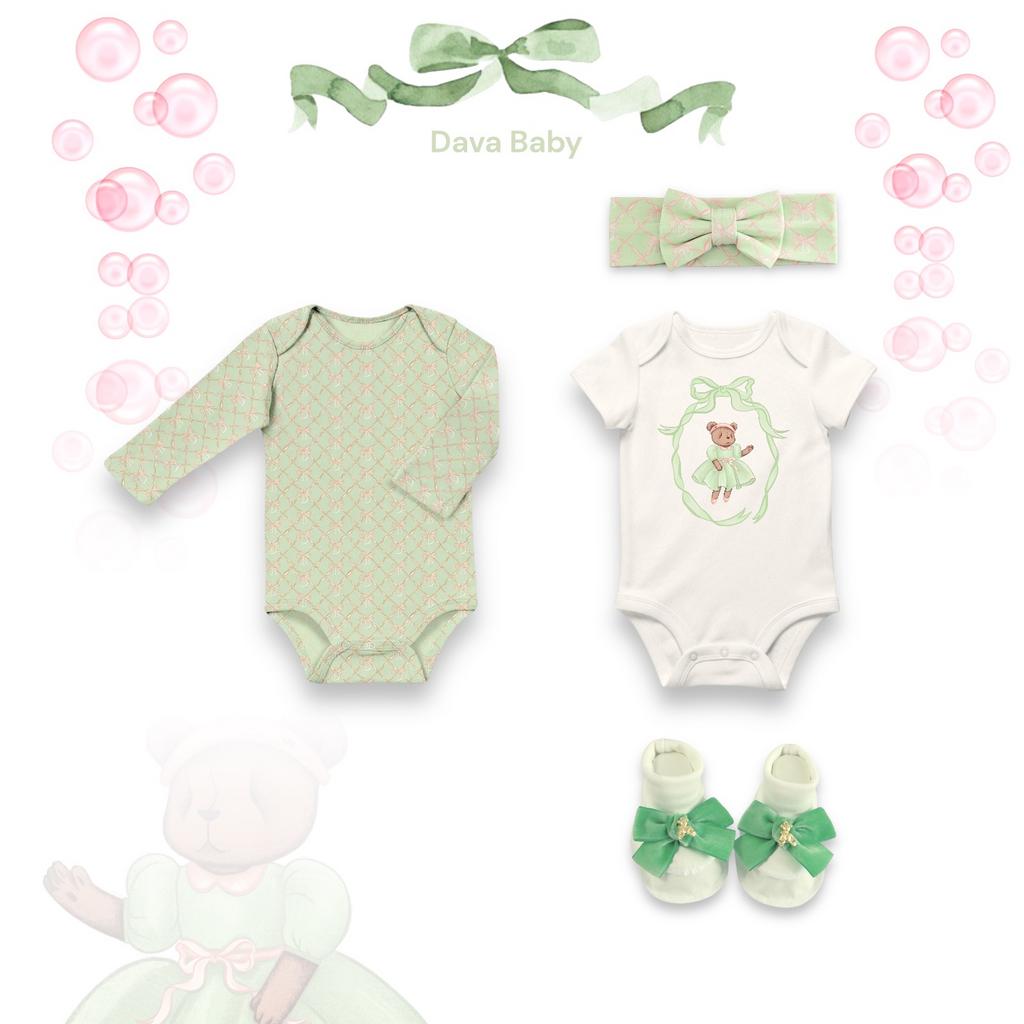 Комплект Dava Baby для малышей цвет: фисташковый