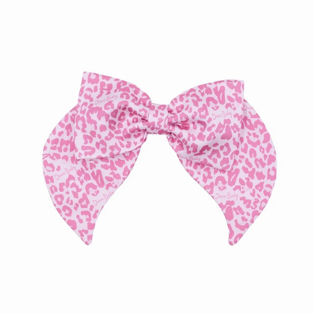 Бант на заколке Lovely/Leopard Pink