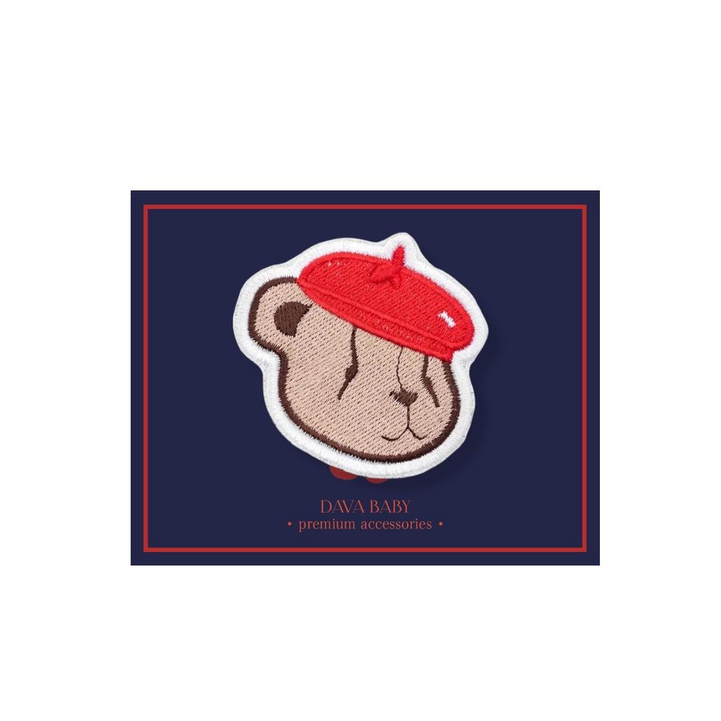 Заколка для волос Bear Dava цвет: красный