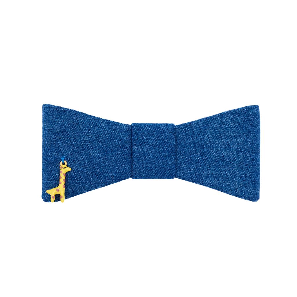 Бант на заколке "Betty Giraffe Glam Clip" джинсовый