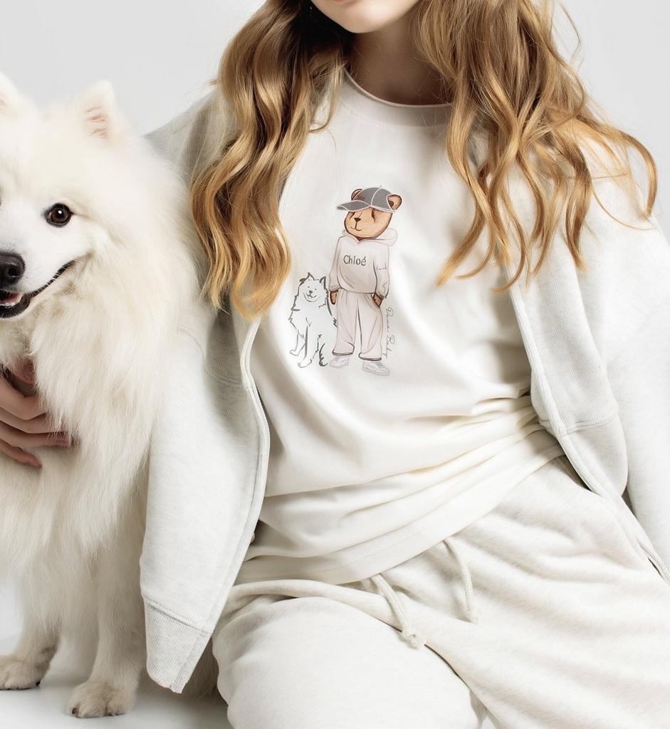 Футболка "Vivienne and Neo" цвет: айвори