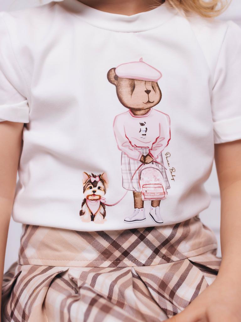 Футболка "Charlotte and Mimi" цвет: айвори