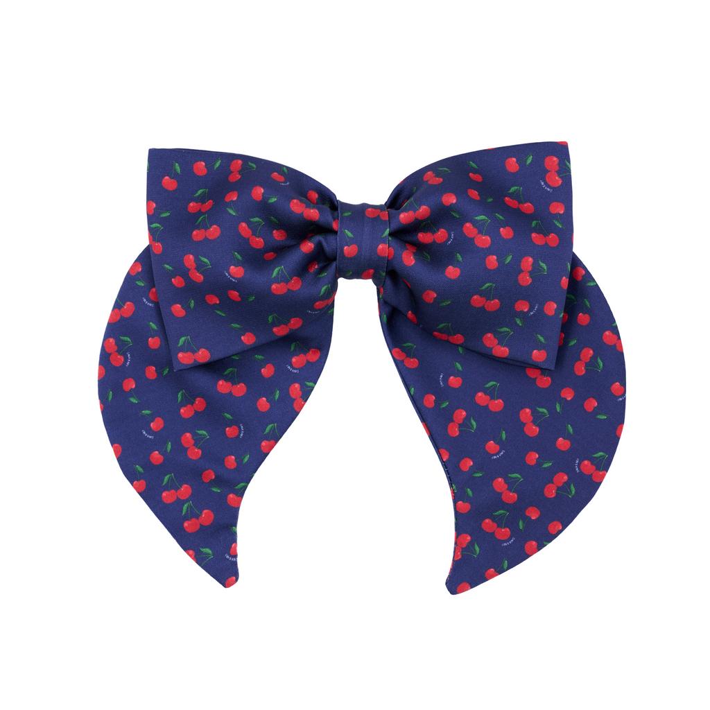 Бант на заколке «Lovely Cherry »  цвет: темно-синий