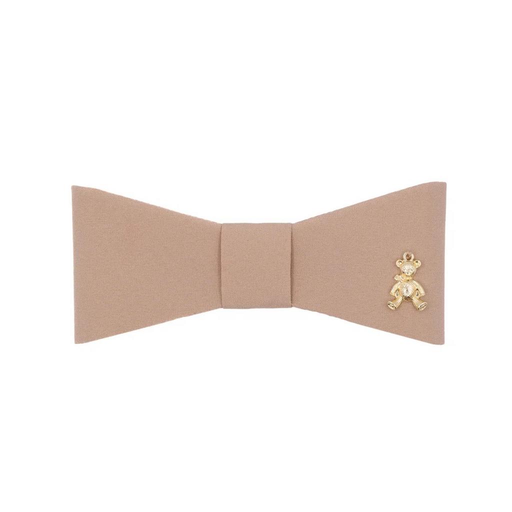 Бант на заколке "Betty/Bear" бежевый