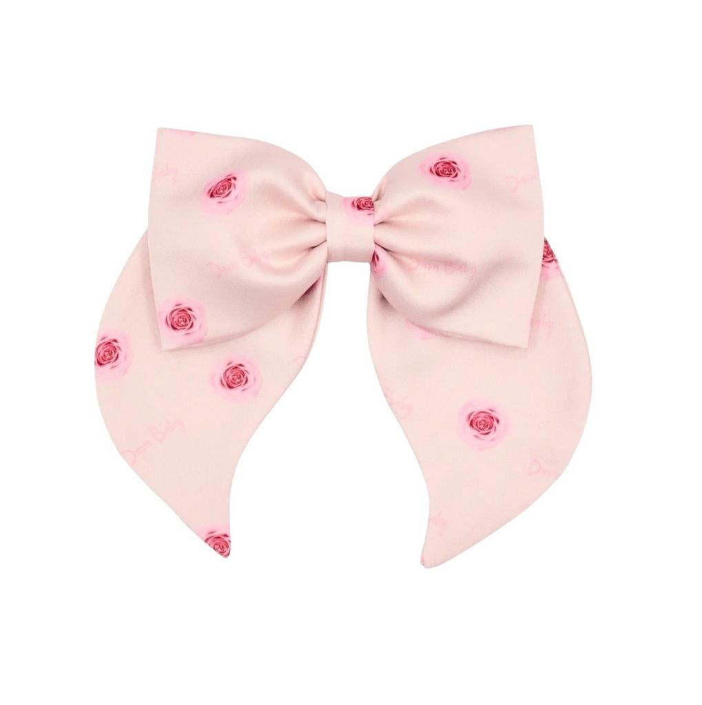 Бант на заколке Lovely Silk Bow Rose цвет пудровая роза