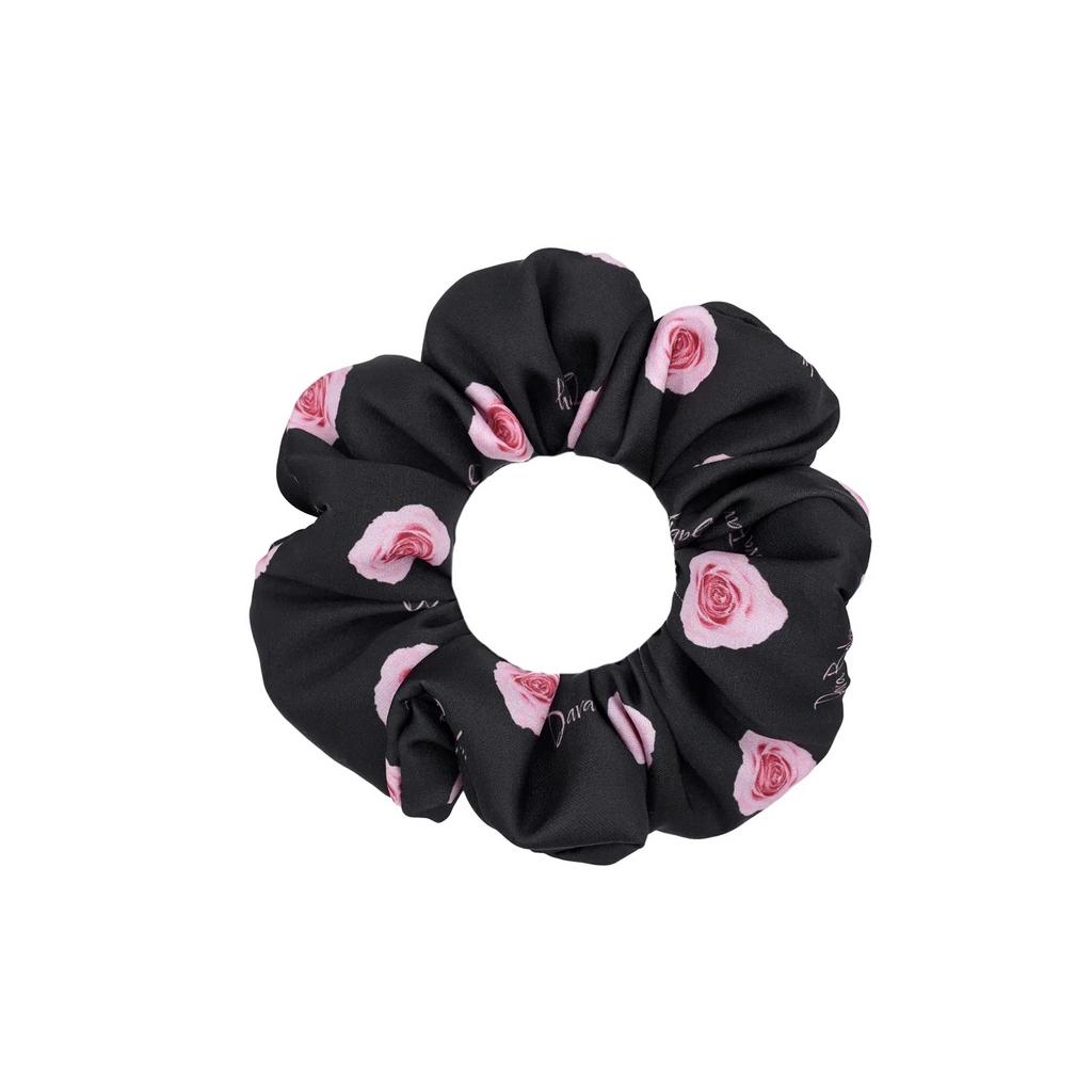 Скранч-резинка шелковая "Silk Rose" цвет: чёрная  роза