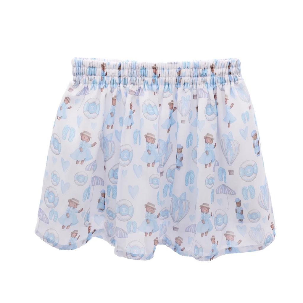 Юбка mini шифоновая Summer/Love цвет: голубой