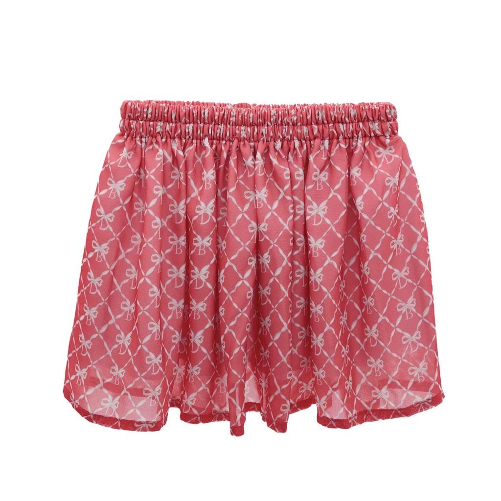 Юбка mini Dava цвет: красный коралл