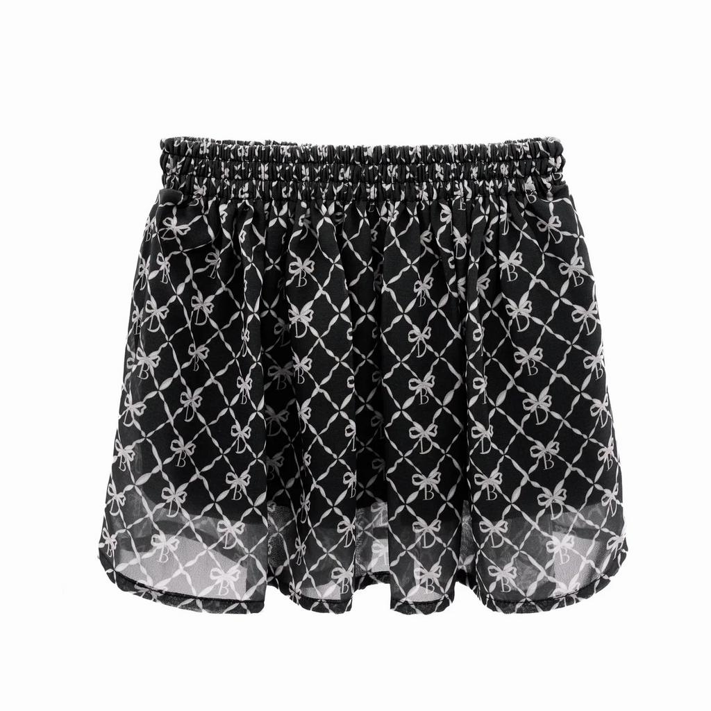 Юбка mini Dava цвет: чёрный/белый