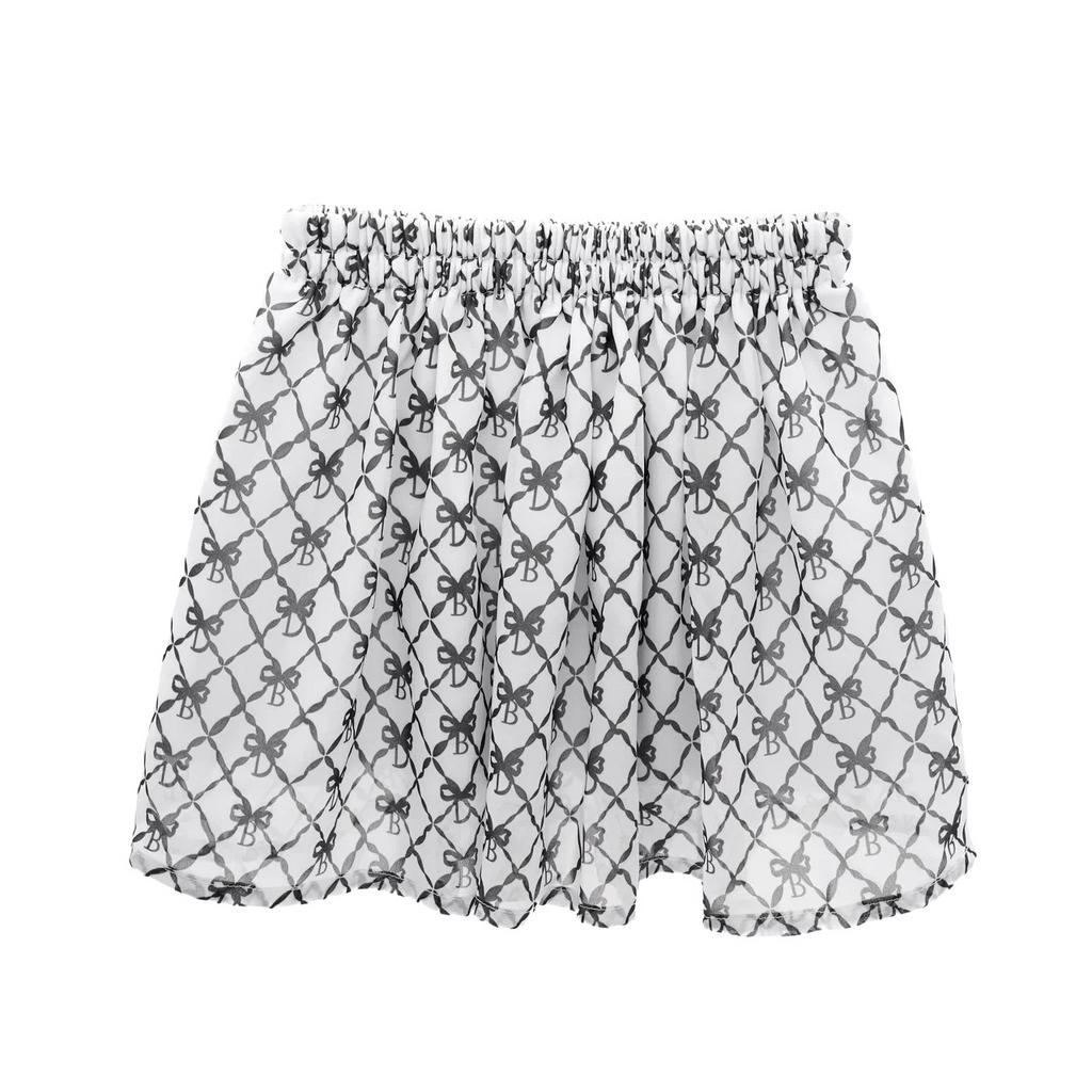 Юбка mini Dava цвет: белый/чёрный