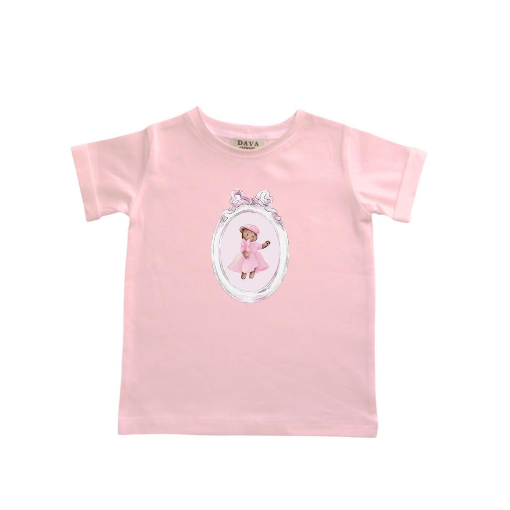 Футболка розовая  Sofia Vintage мишка розовое платье