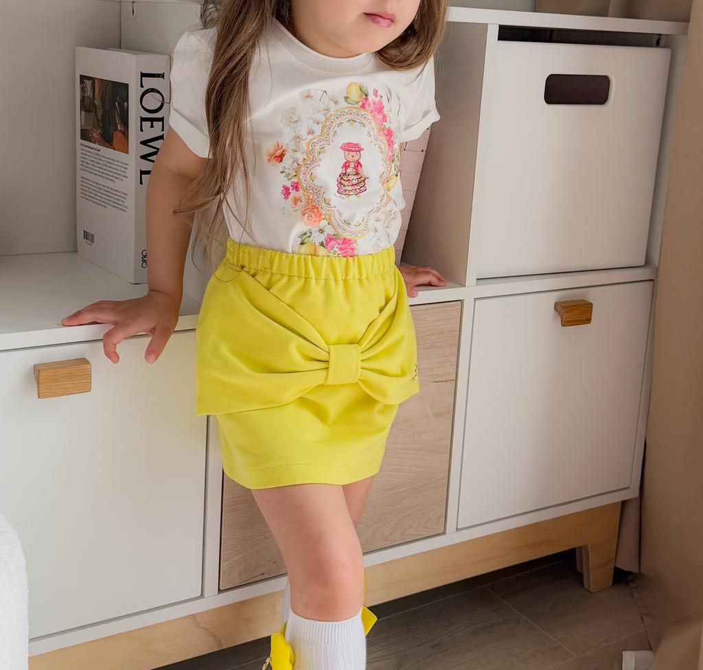 Юбка CHIC BOW цвет: лимонный