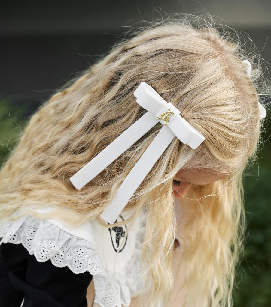 Бант  на заколке "Bonny mini" цвет: Айвори