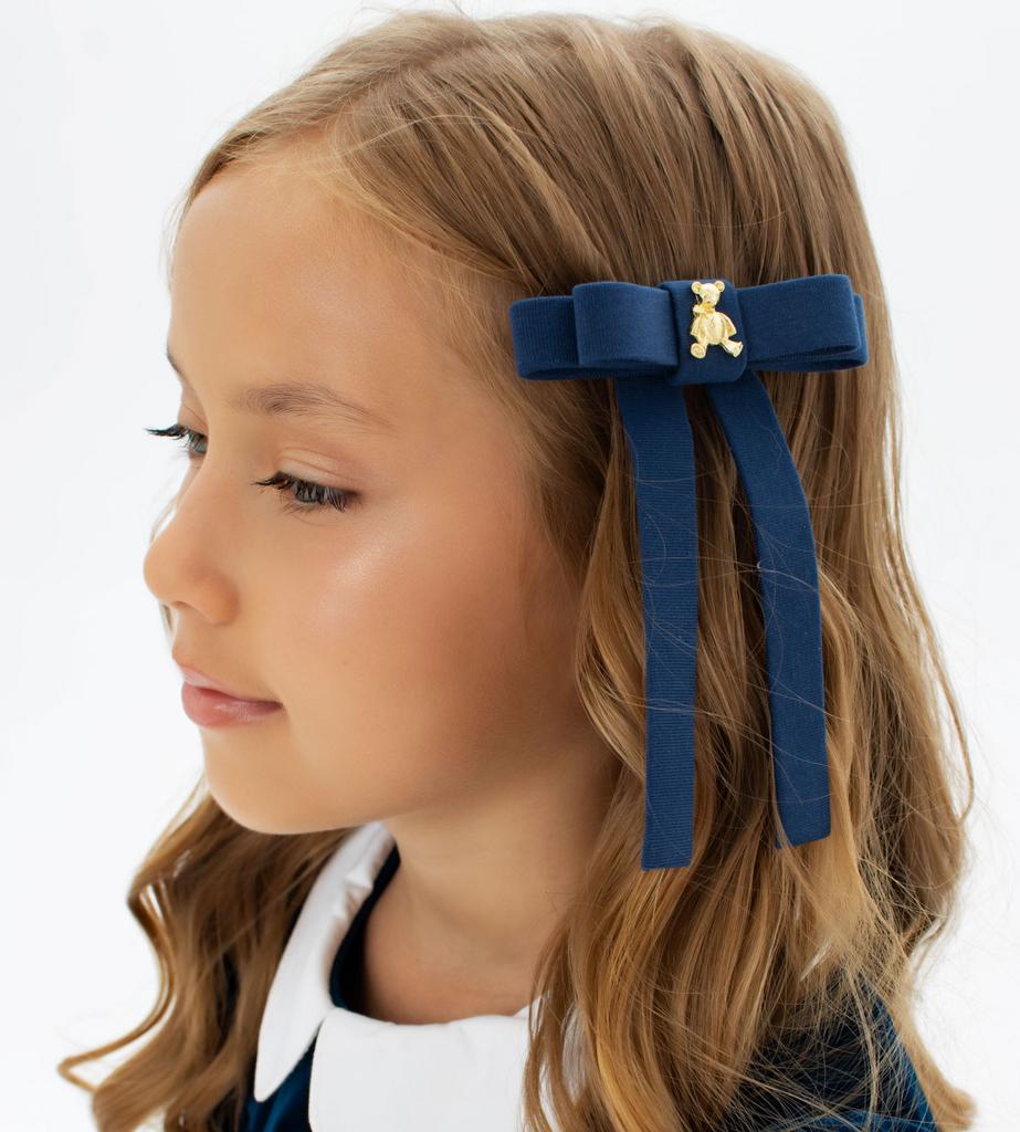 Бант  на заколке "Bonny mini" цвет: синий