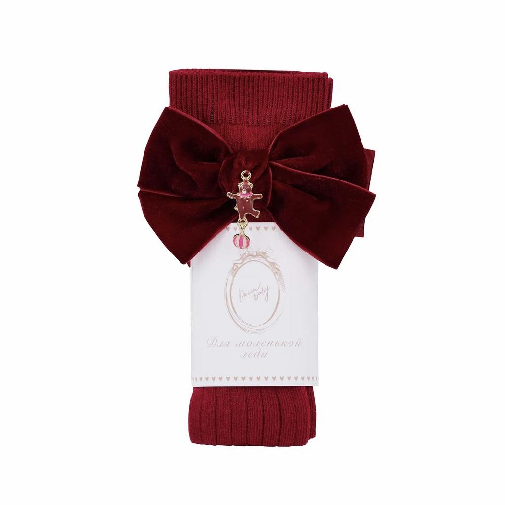 Гольфы RIB "Circus bear " цвет: бордовый