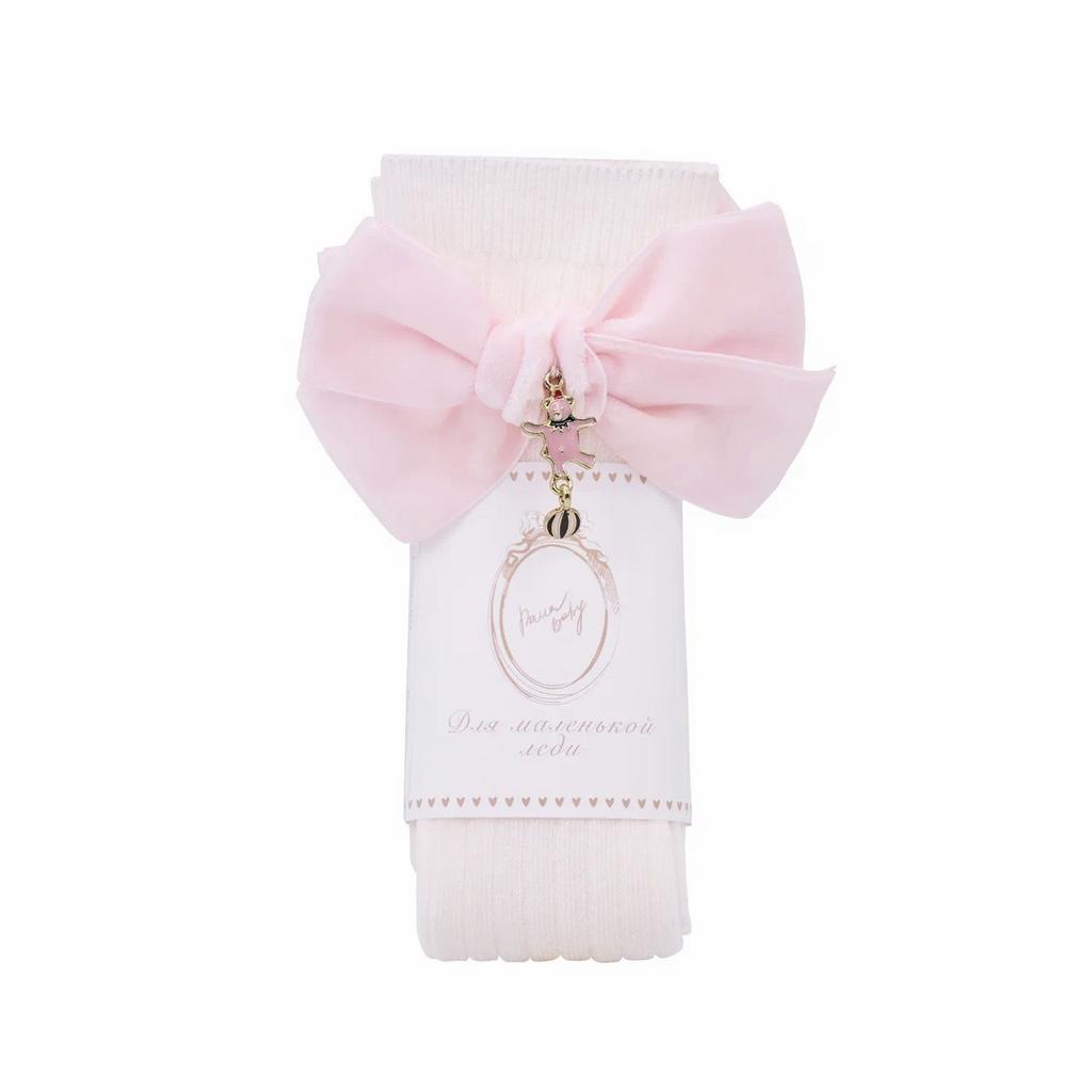 Гольфы RIB "Circus bear " цвет: Айвори/нежно-розовый