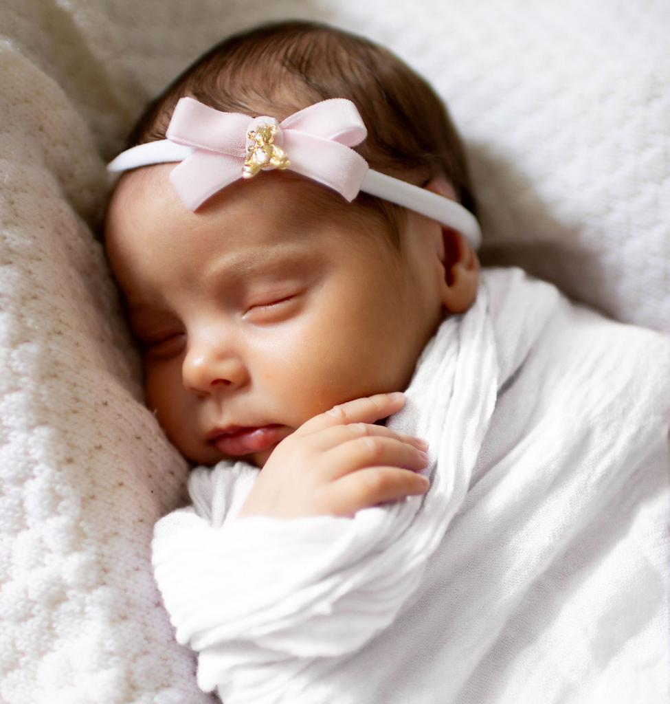 Повязка "Золотой мишка"  newborn  цвет: нежно розовый