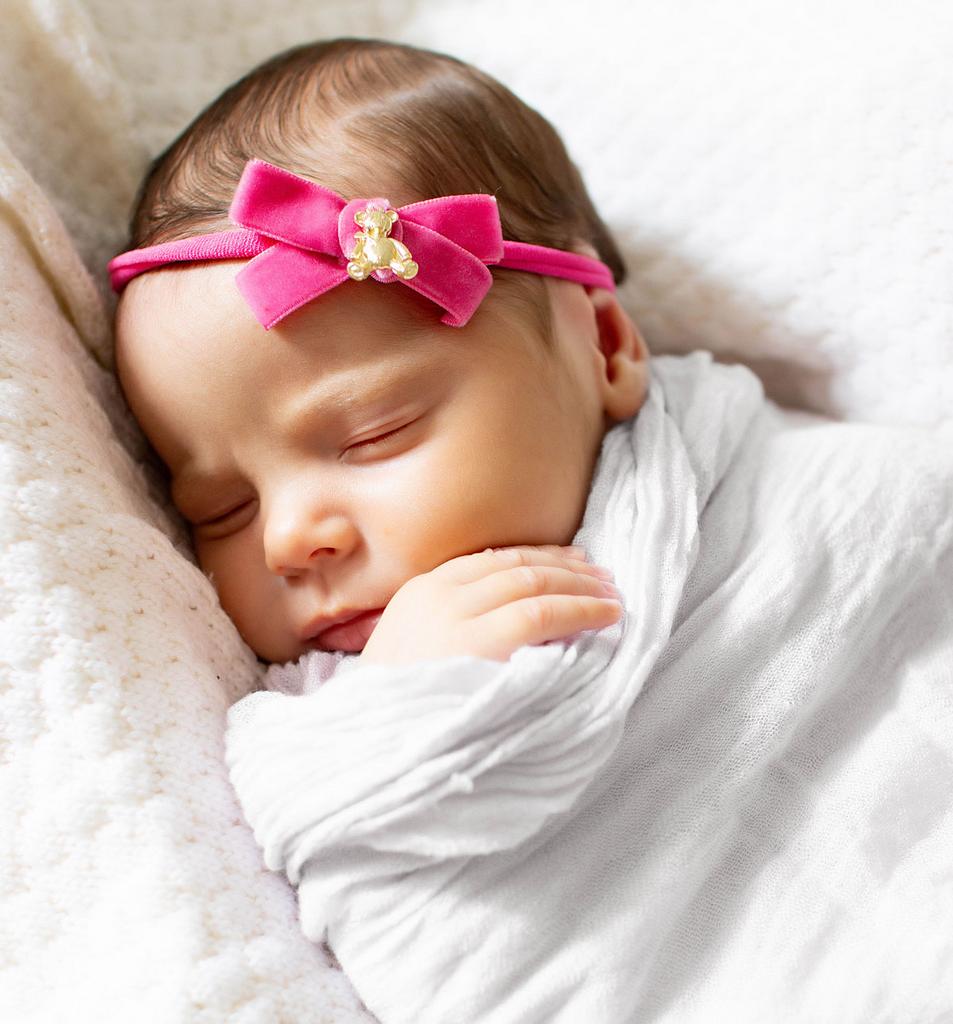 Повязка "Золотой мишка"  newborn  цвет: ярко-розовый