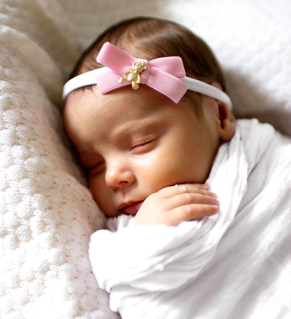 Повязка "Золотой мишка"  newborn  цвет: розовый