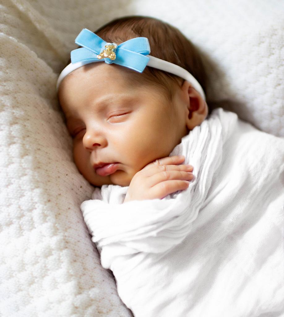 Повязка "Золотой мишка"  newborn  цвет: голубой