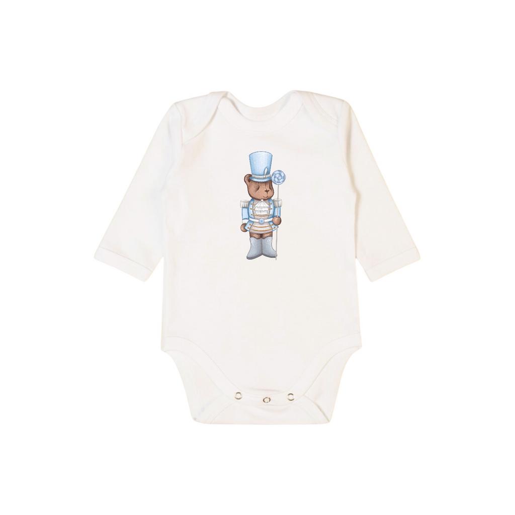 Боди с длинным рукавом "Щелкунчик"  цвет голубой