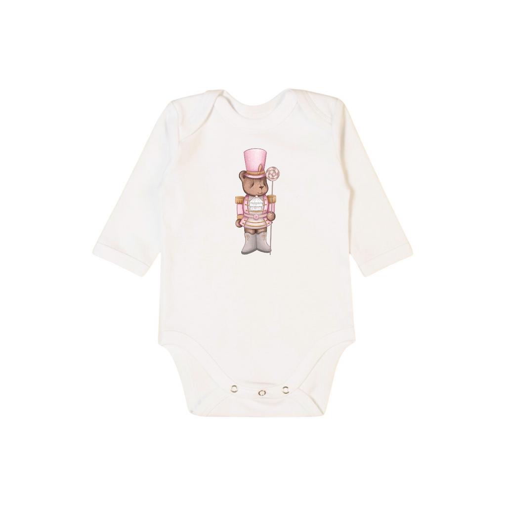 Боди с длинным рукавом "Щелкунчик"  цвет розовый