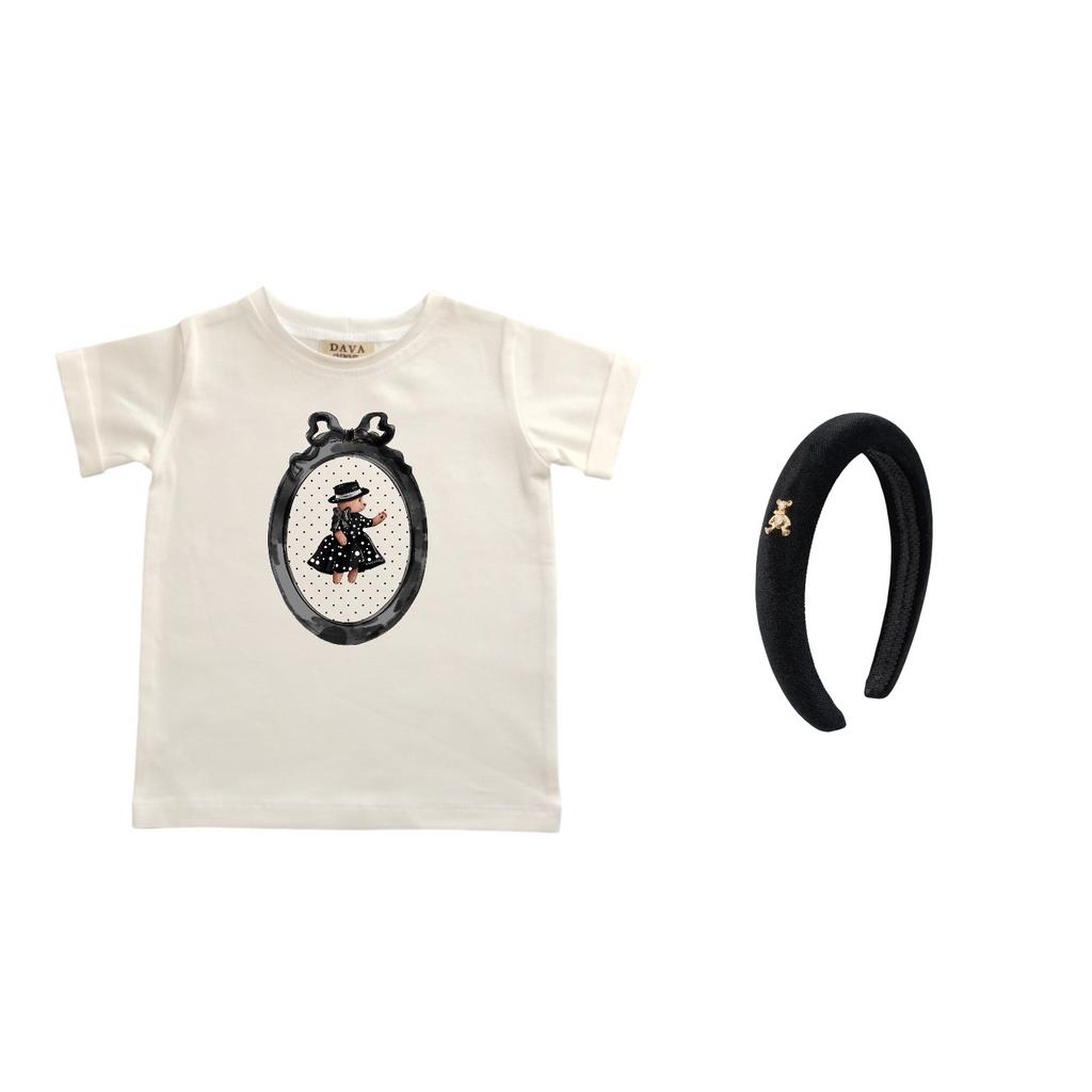 STOCK 77 футболка Monro + бархатный ободок "Золотой мишка"