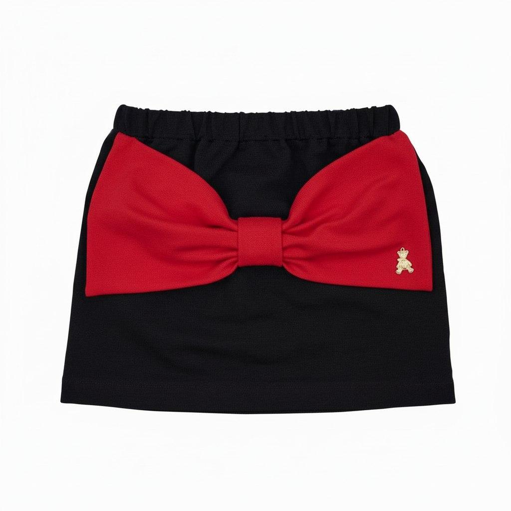 Юбка CHIC BOW цвет: черный/красный бант