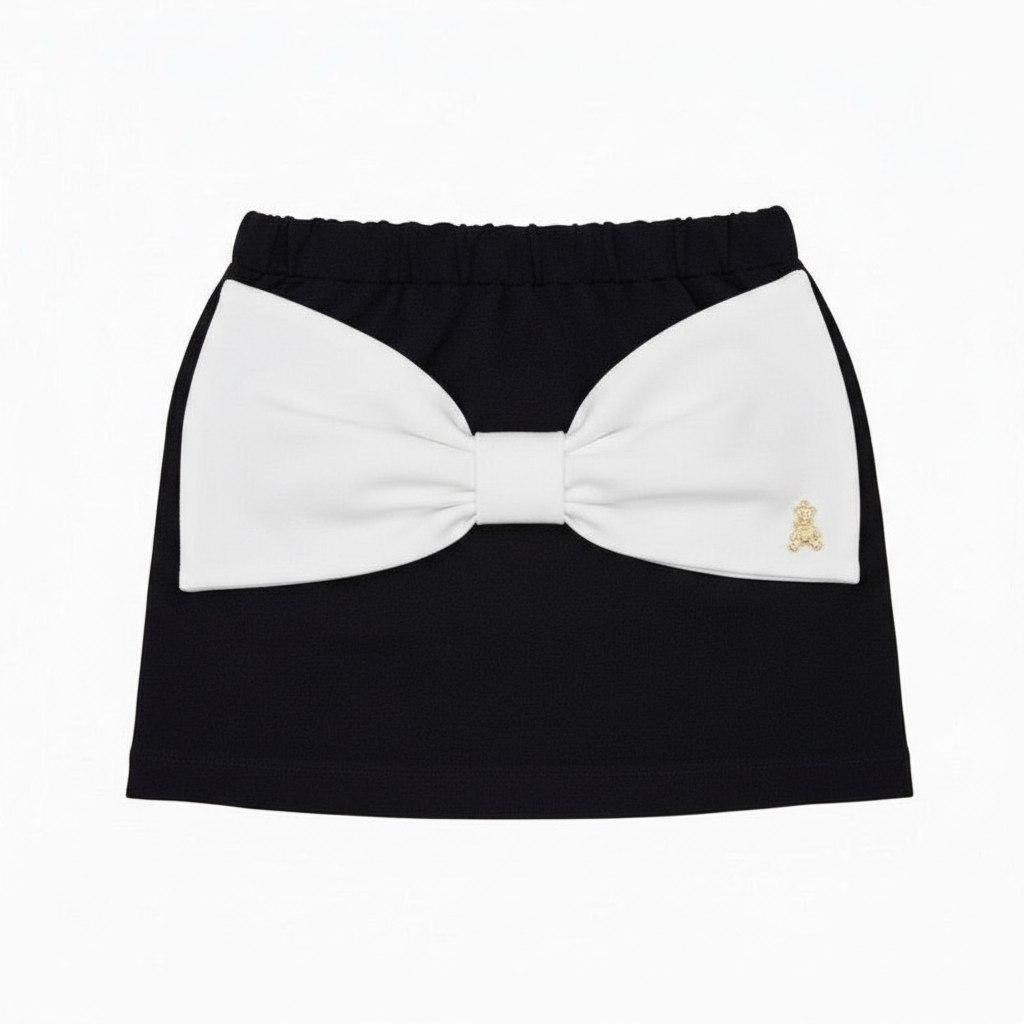 Юбка CHIC BOW цвет: черный/бант айвори