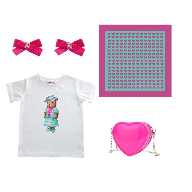 Подарочный набор с шелковым платком LOVE IS + футболка Tiffani